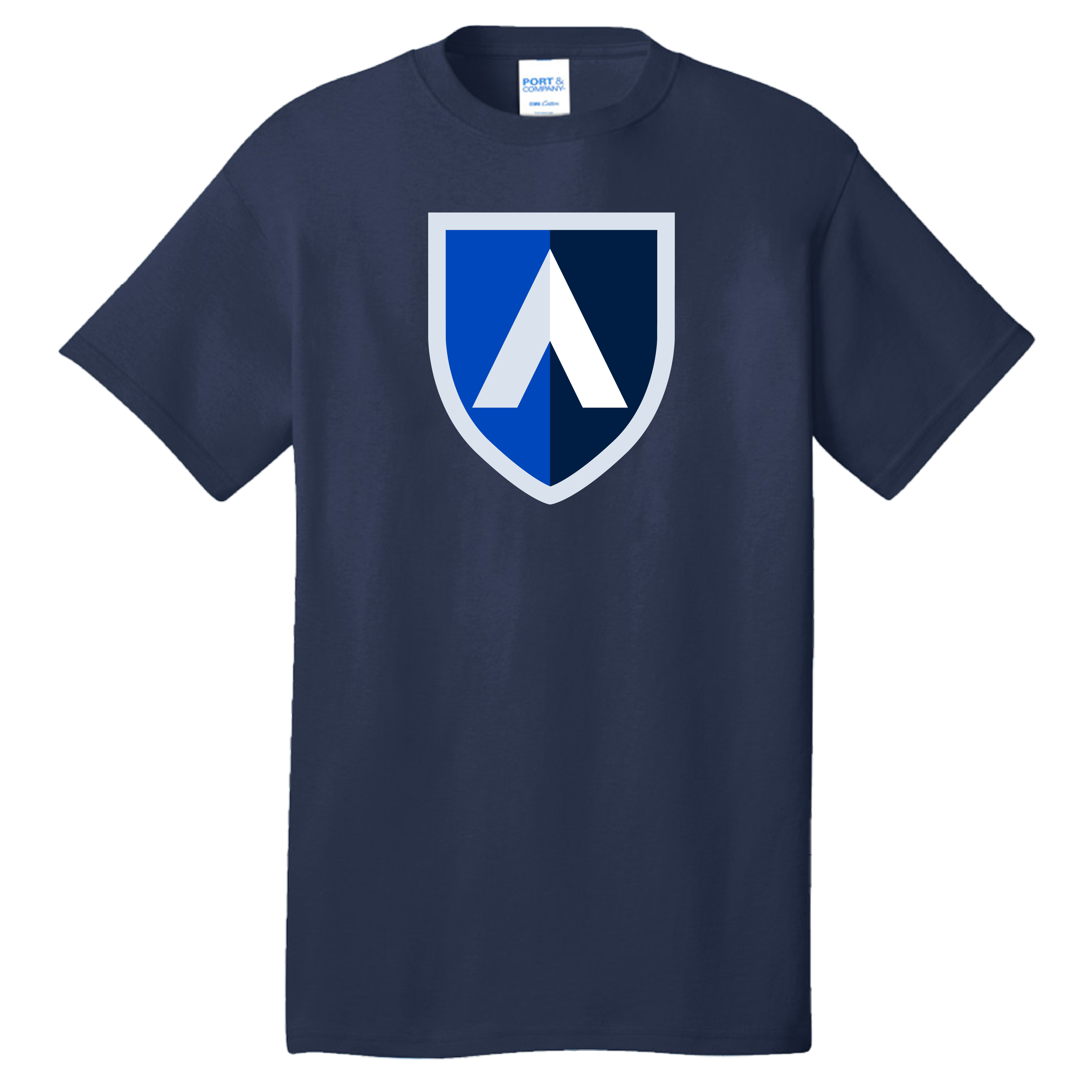Aiken Technical Extended Navy T Shirt Aiken Technical College Shield