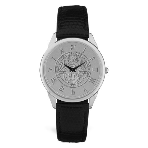 Watch Men's Black Strap & College Seal