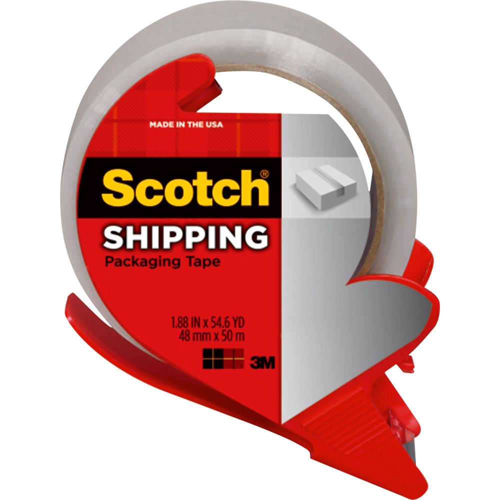 Scotch Shipping Packing Tape 1.88inx54.6yd with Dispenser