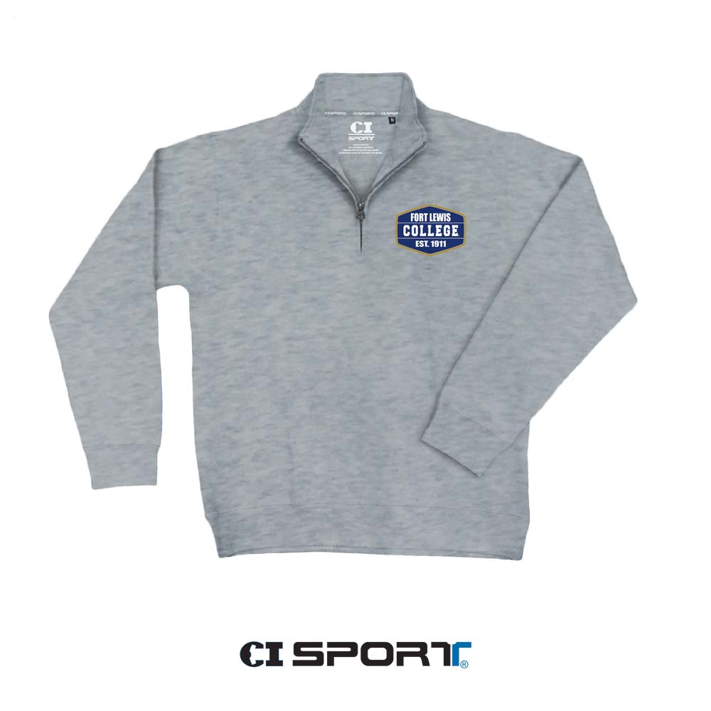 Fort Lewis College Cotton Blend Quarter Zip Sweatshirt