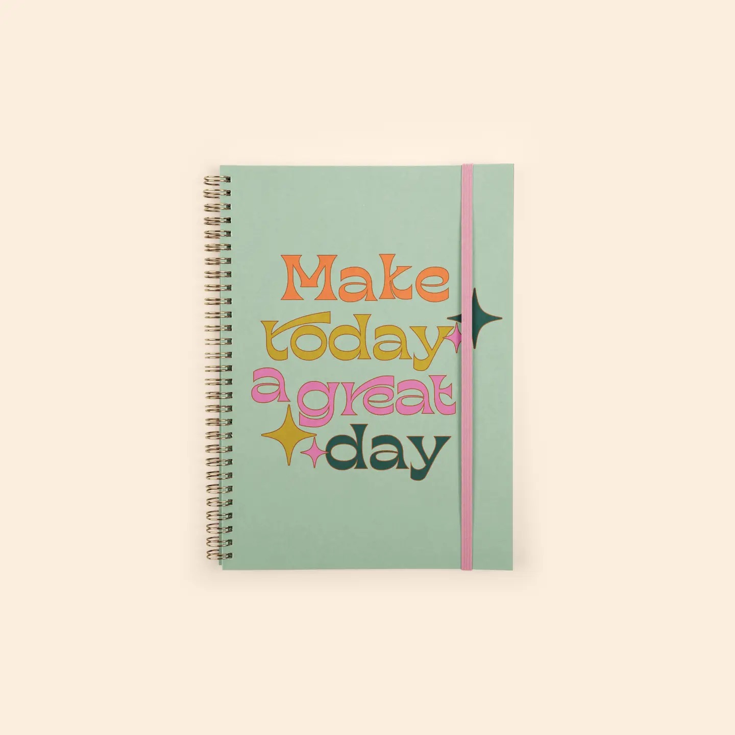 Undated Perpetual Planner - Clean and Colorful Make Today A Great Day