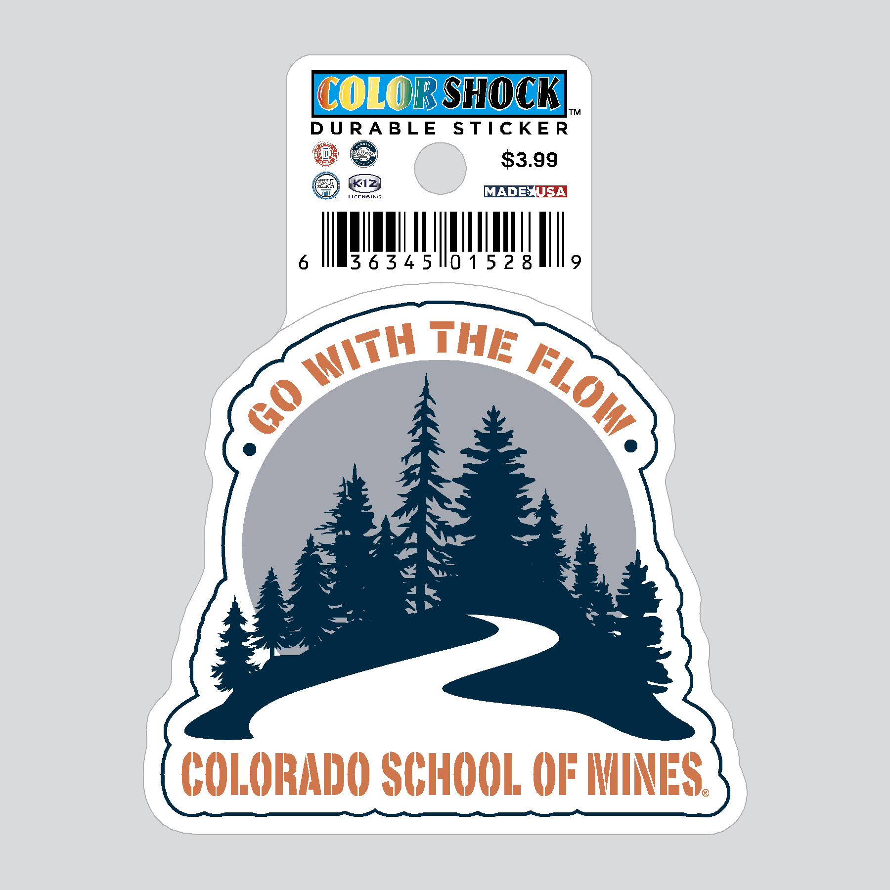 Colorado School of Mines Go With the Flow Sticker