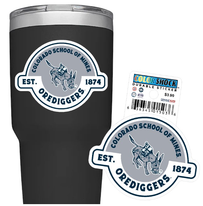 Colorado School of Mines Est. 1874 Orediggers Sticker