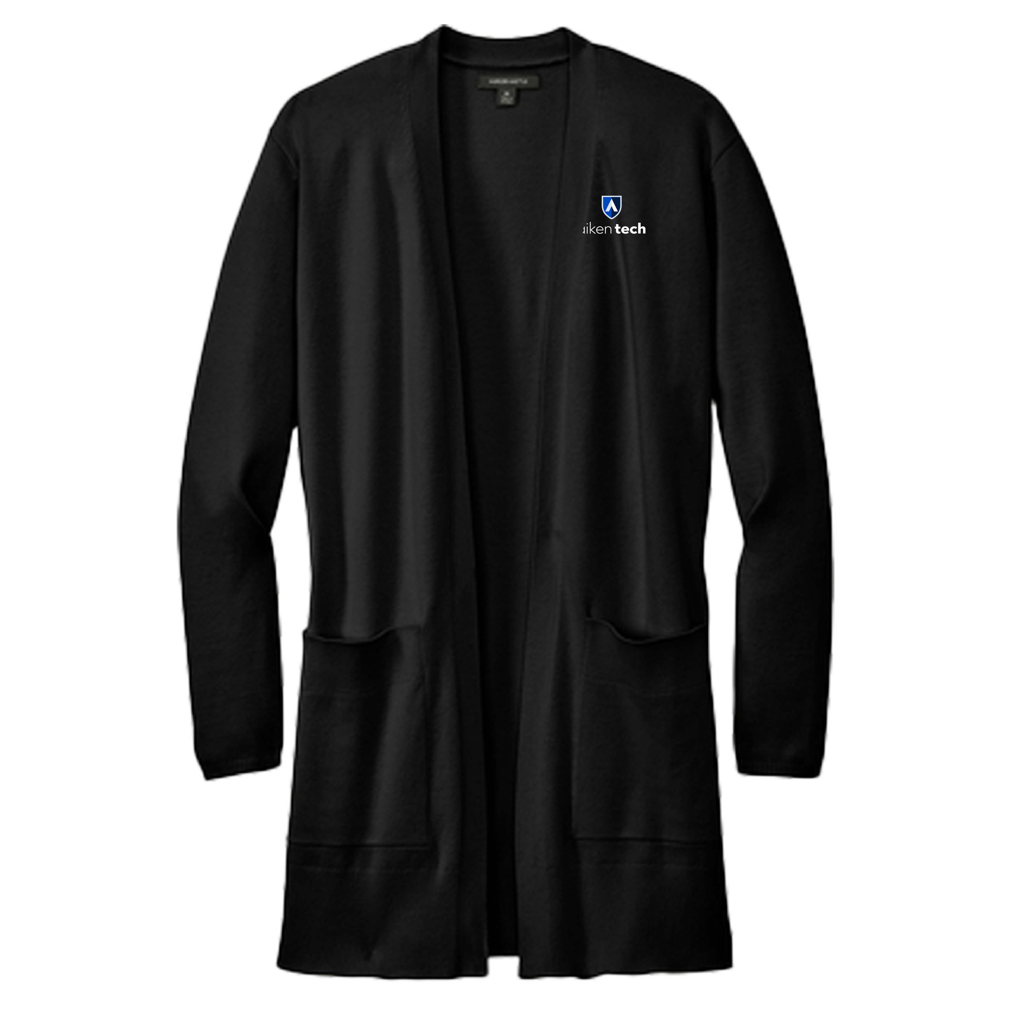 Aiken Technical Mercer + Mettle Womens Black Open Front Cardigan Sweater ATC Secondary Mark Stacked