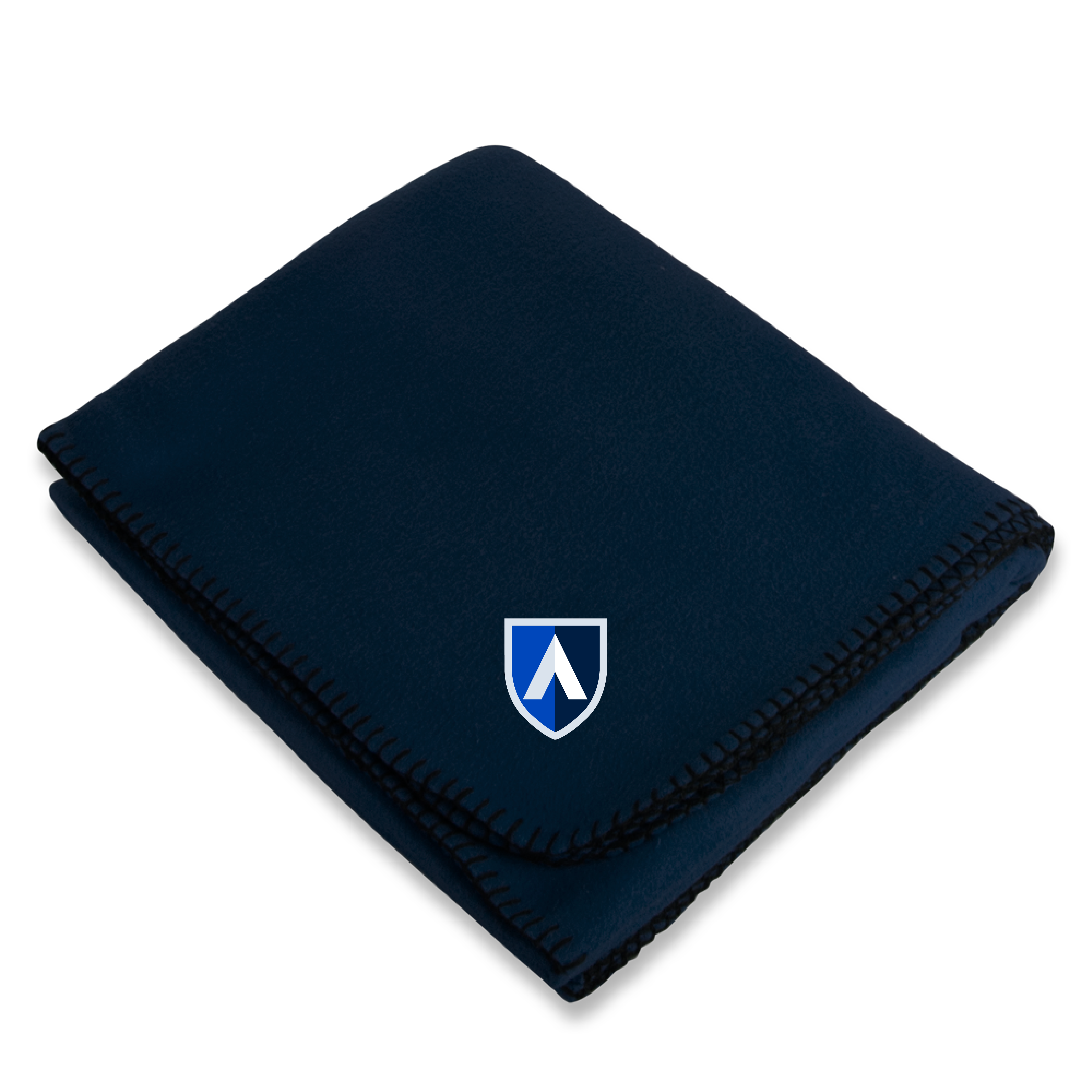 Aiken Technical Navy Arctic Fleece Blanket Aiken Technical College Shield