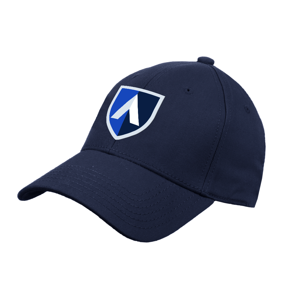 Aiken Technical Navy Structured Adjustable Pro Style Hat Aiken Technical College Shield