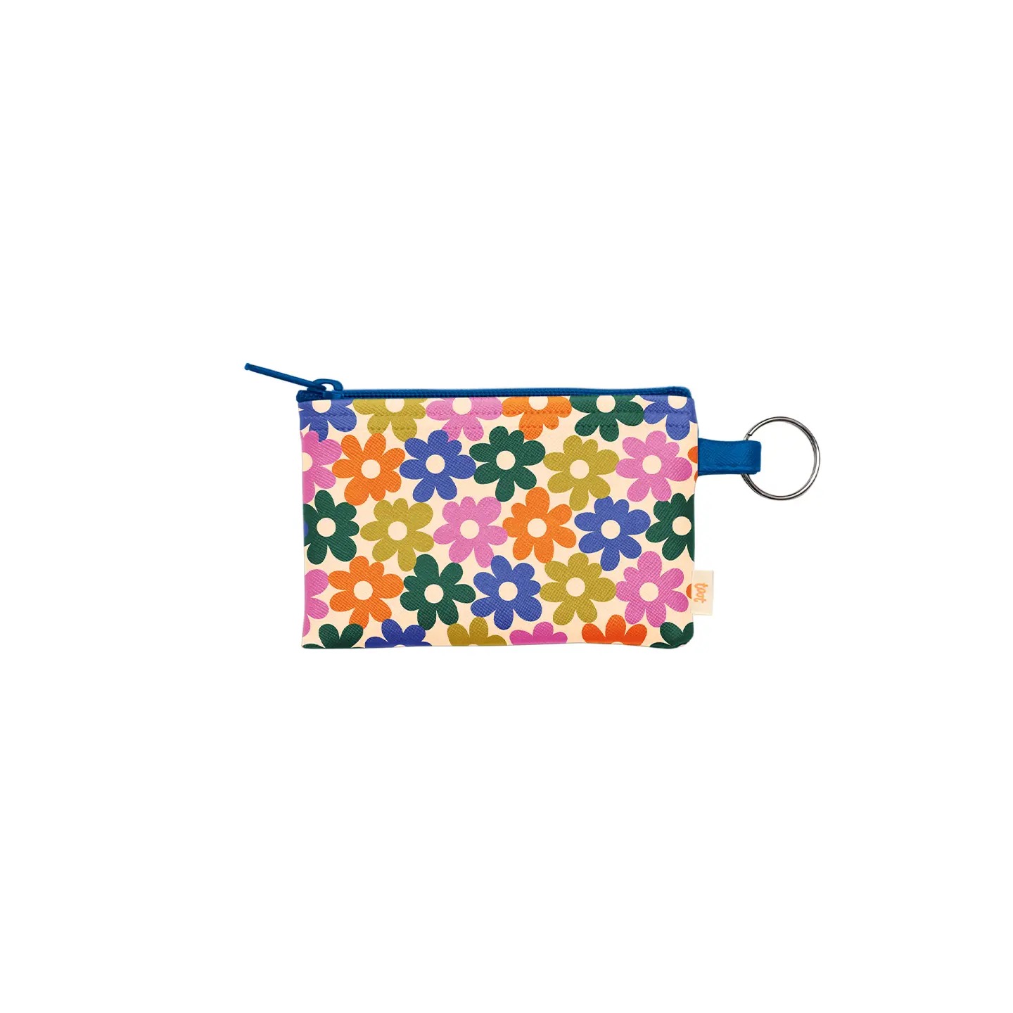 Patterned Penny Key Ring- Bold Floral