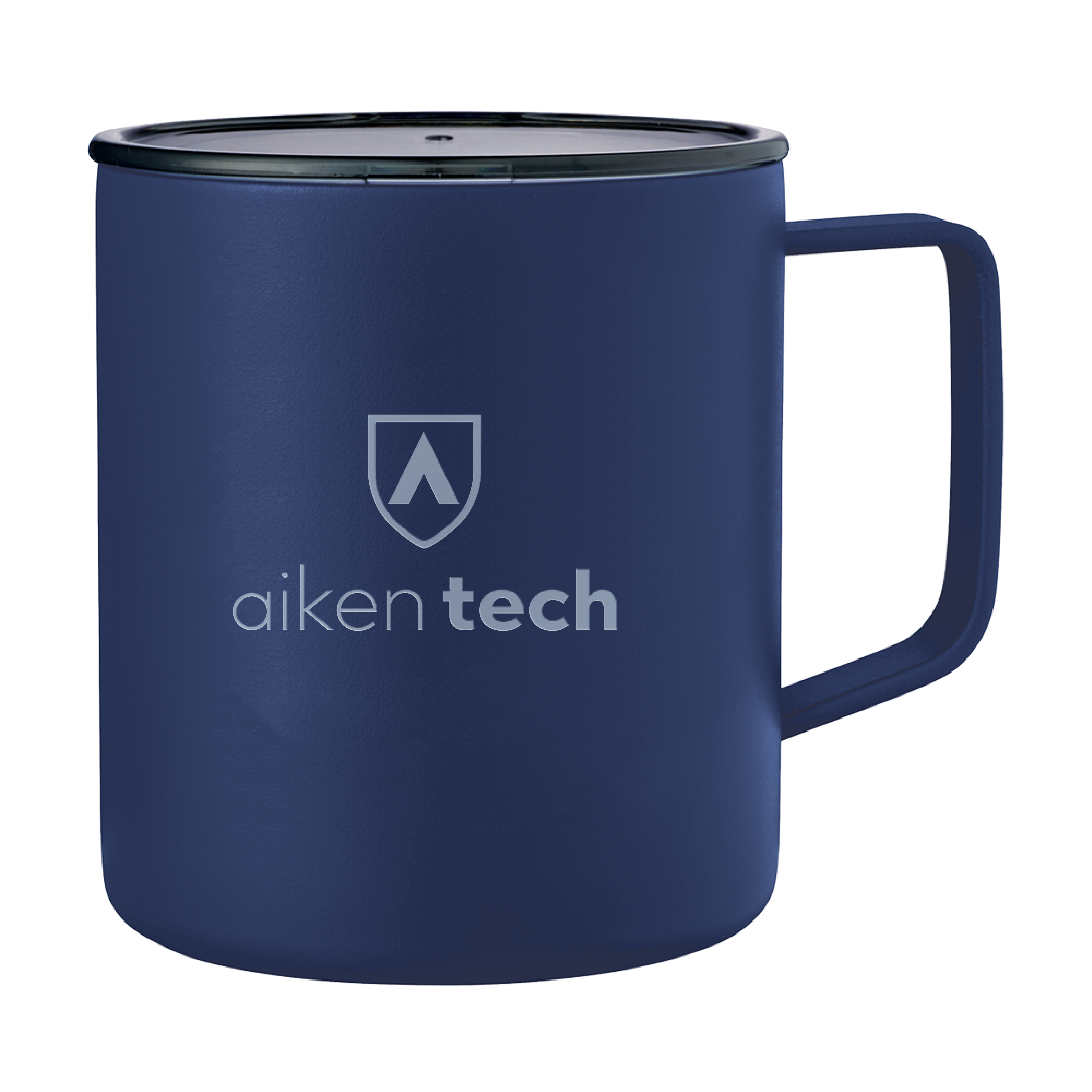 Aiken Technical Rover Camp Vacuum Insulated Navy Mug 14oz ATC Secondary Mark Stacked Engraved