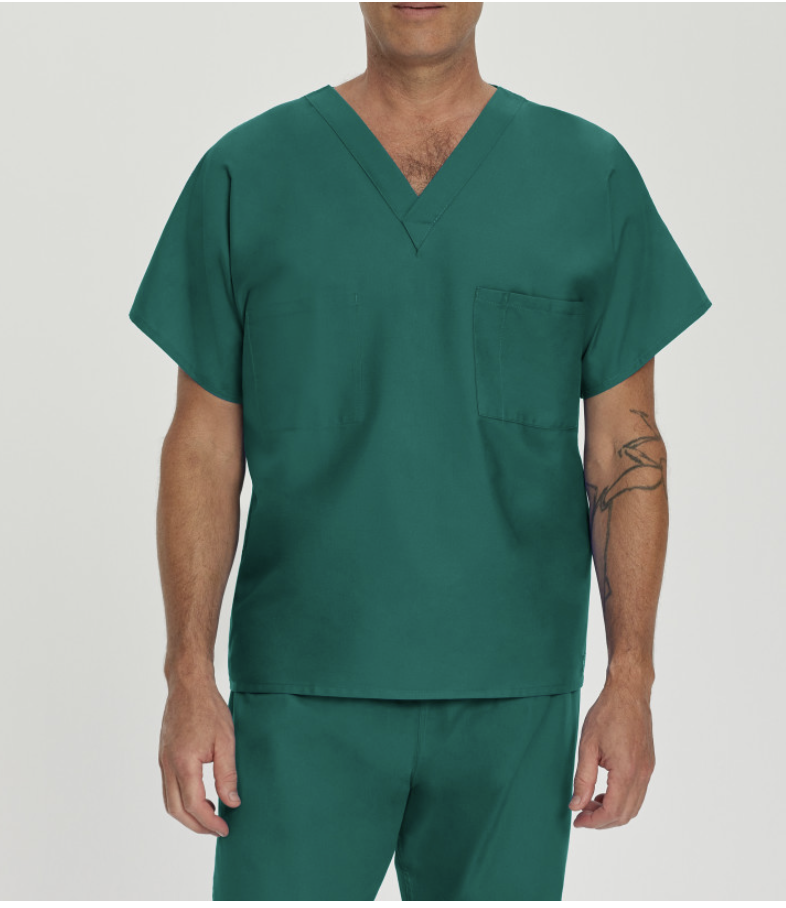 WSU Landau Essentials Unisex Reversible 1-Pocket V-neck Scrub Top