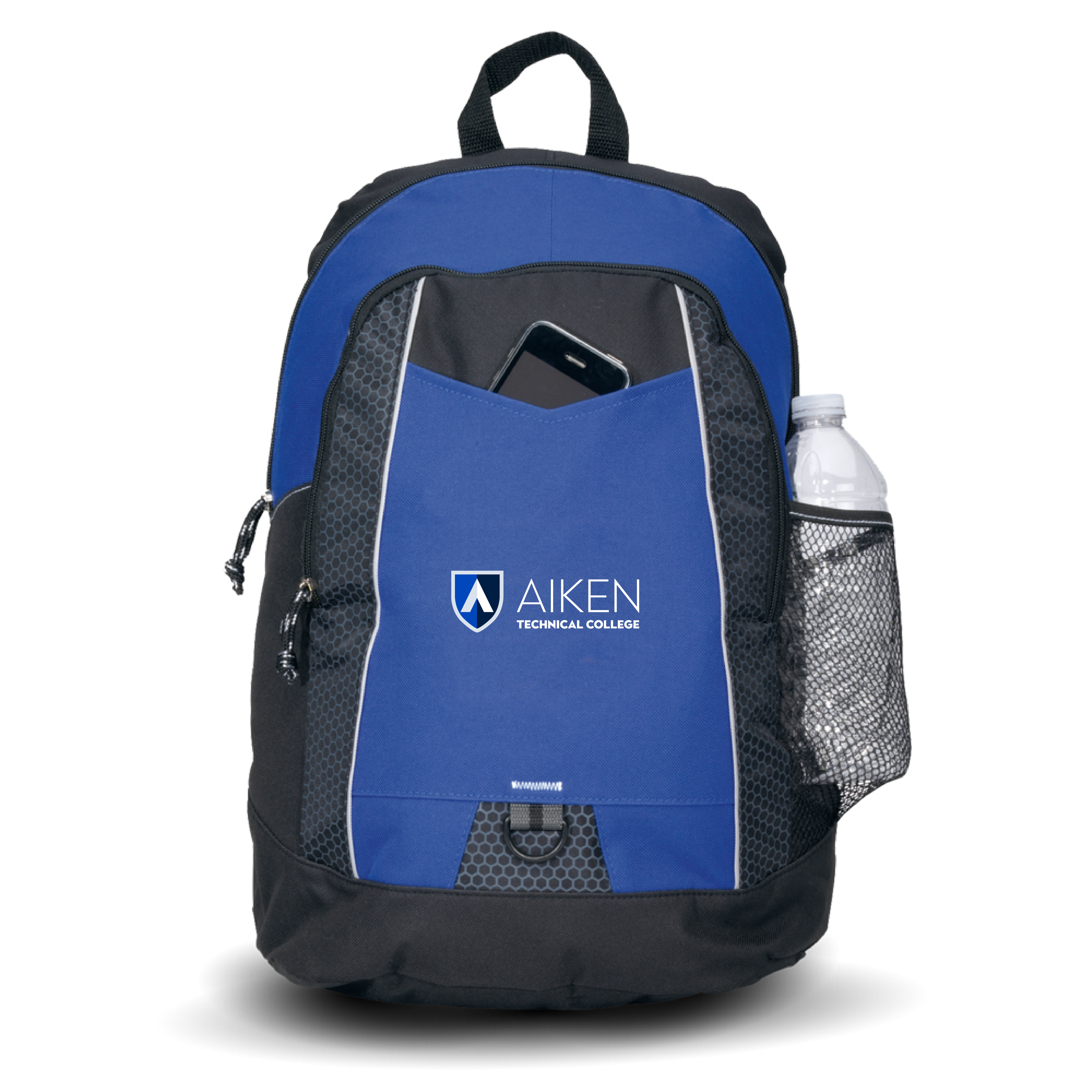 Aiken Technical Royal Impulse Backpack Aiken Technical College Primary Mark Stacked