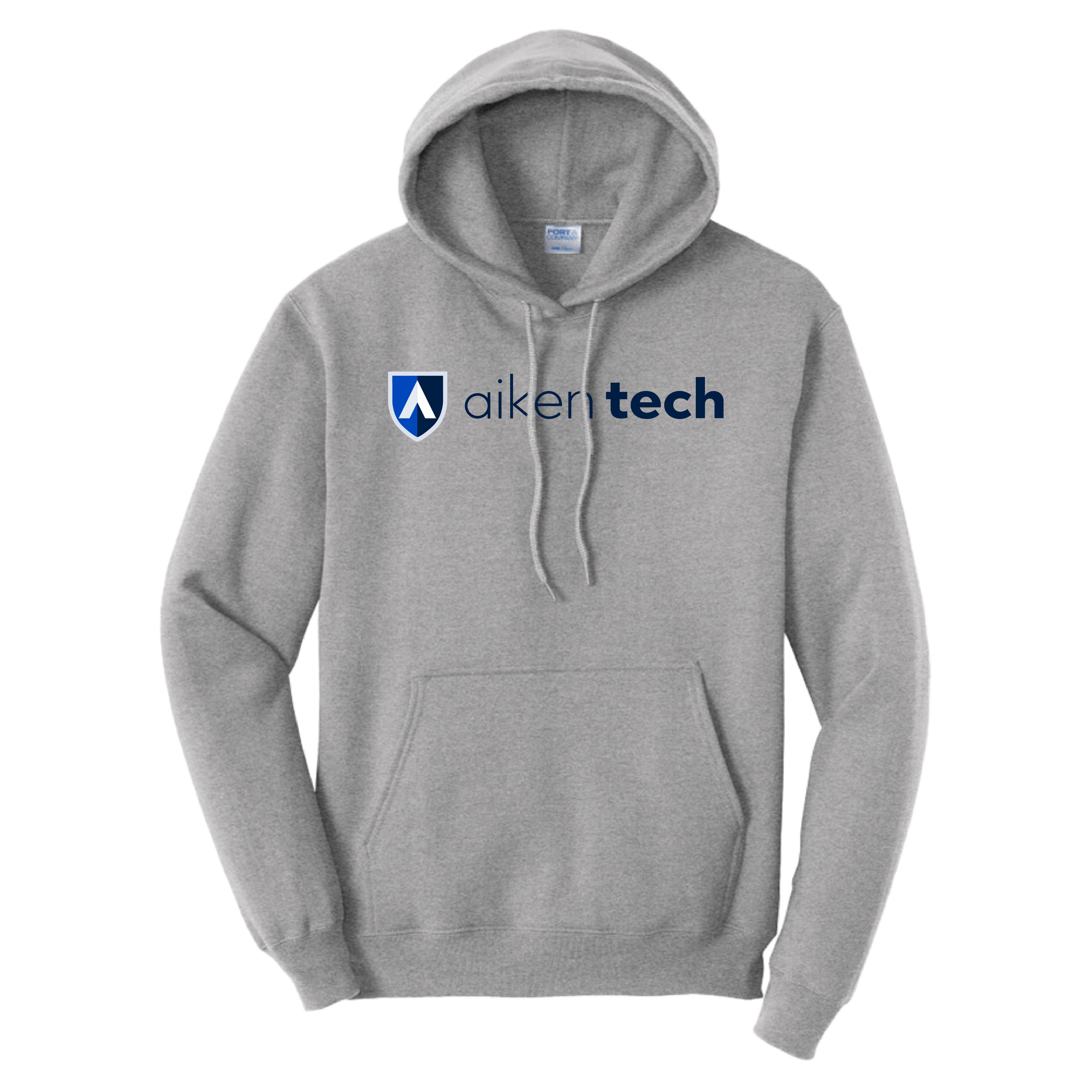 Aiken Technical Tall Athletic Heather Fleece Hoodie Aiken Technical College Secondary Mark Flat