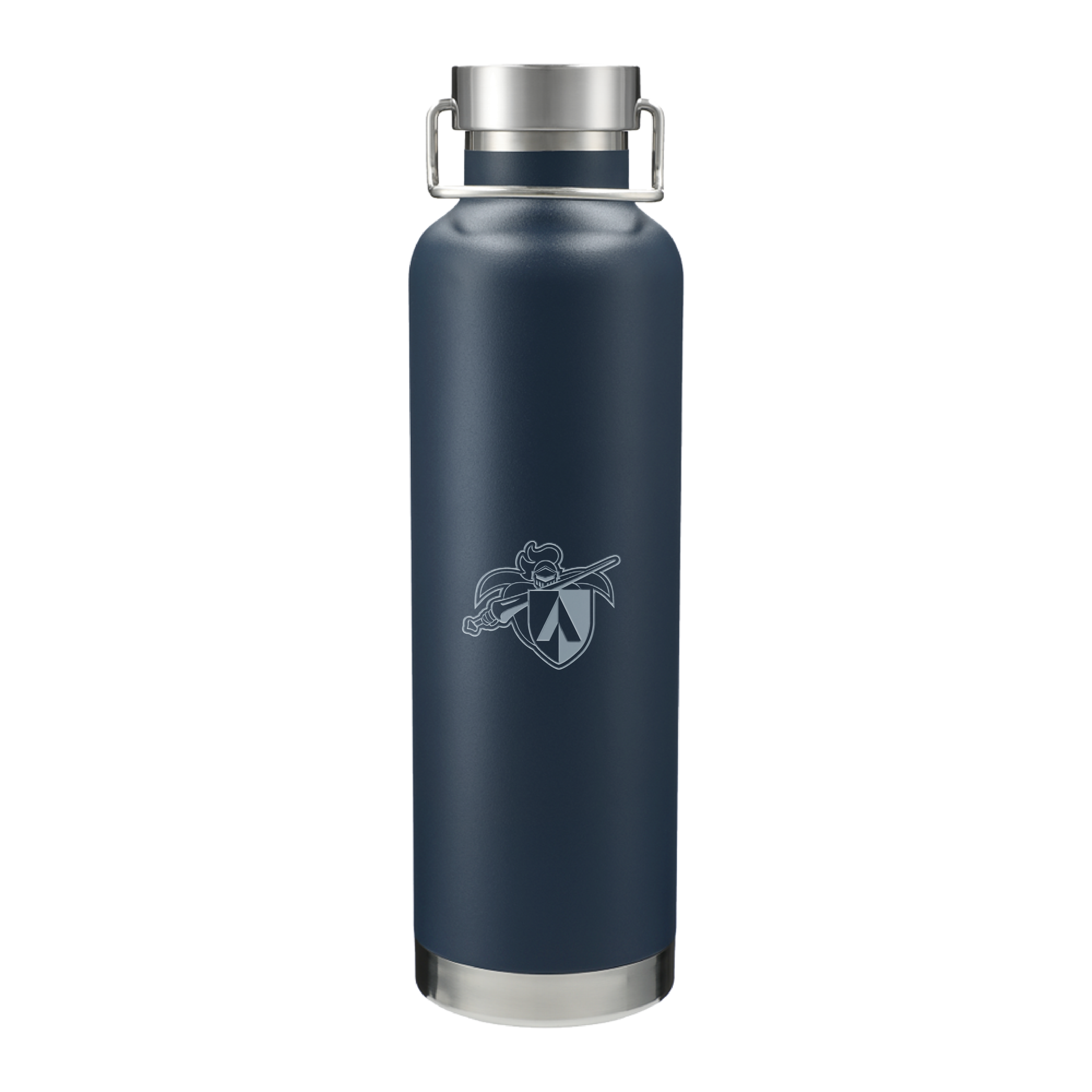 Aiken Technical Thor Copper Vacuum Insulated Navy Bottle 32oz Aiken Tech Knight Engraved