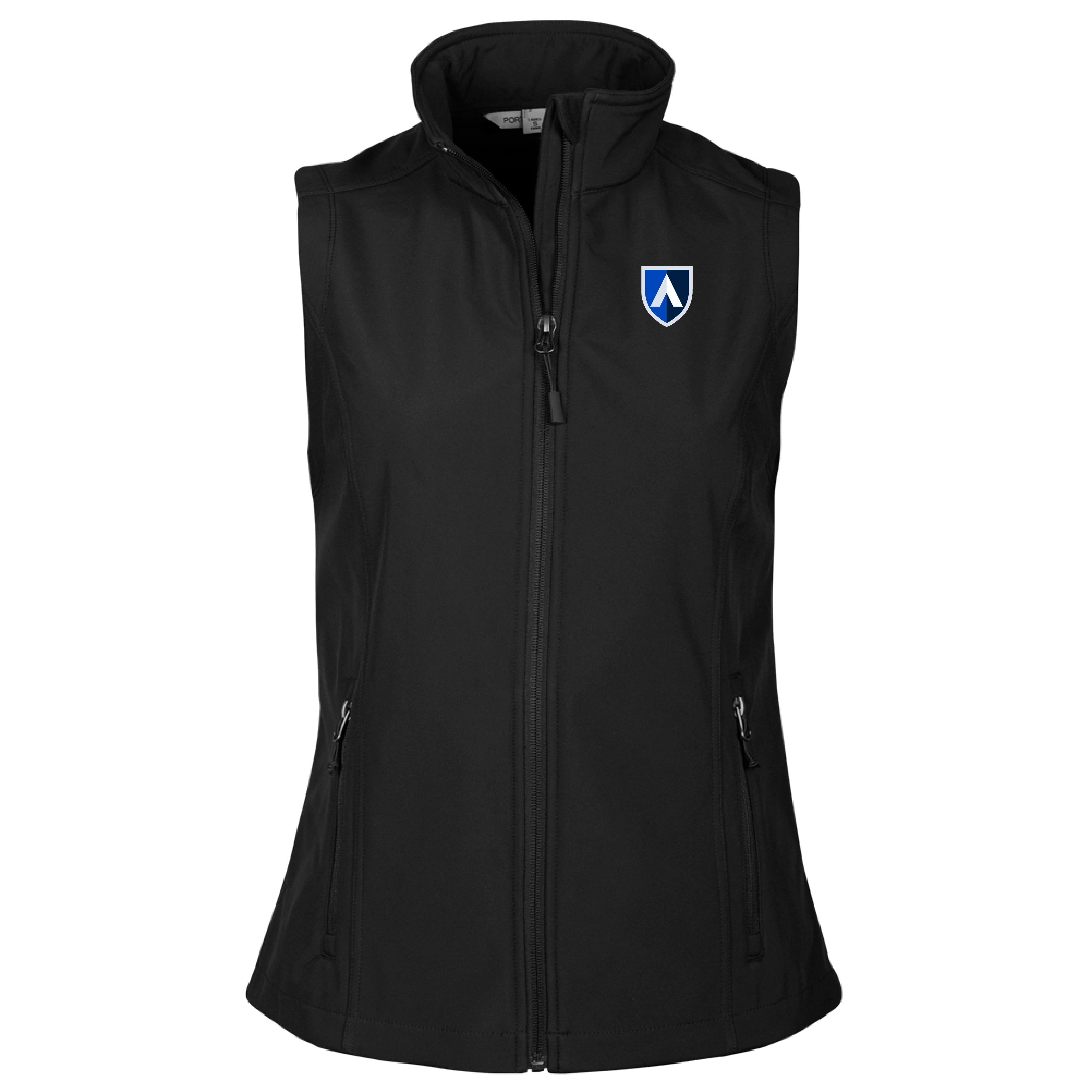 Aiken Technical Womens Black Core Softshell Vest Aiken Technical College Shield