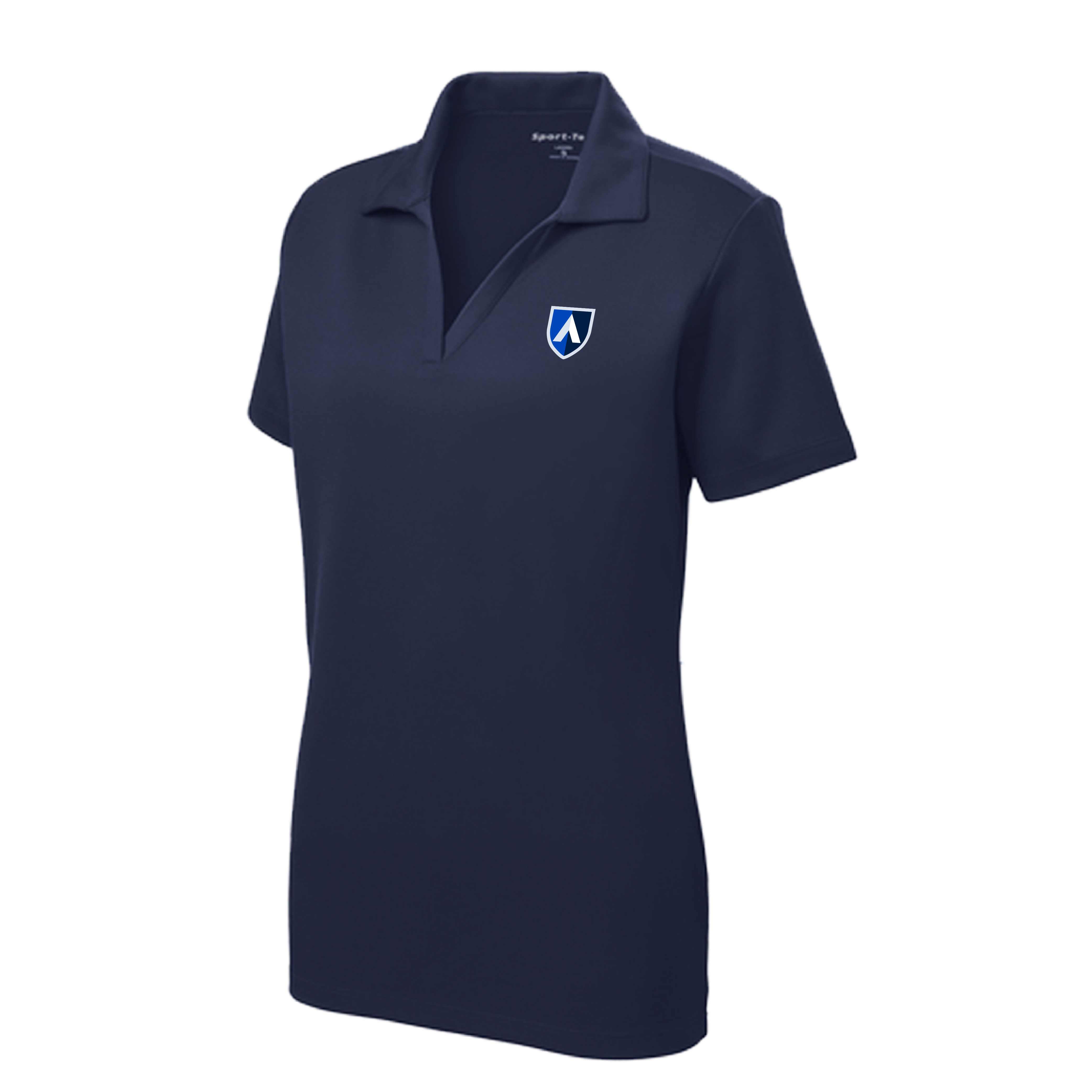 Aiken Technical Womens Navy Dry Mesh Polo Aiken Technical College Shield