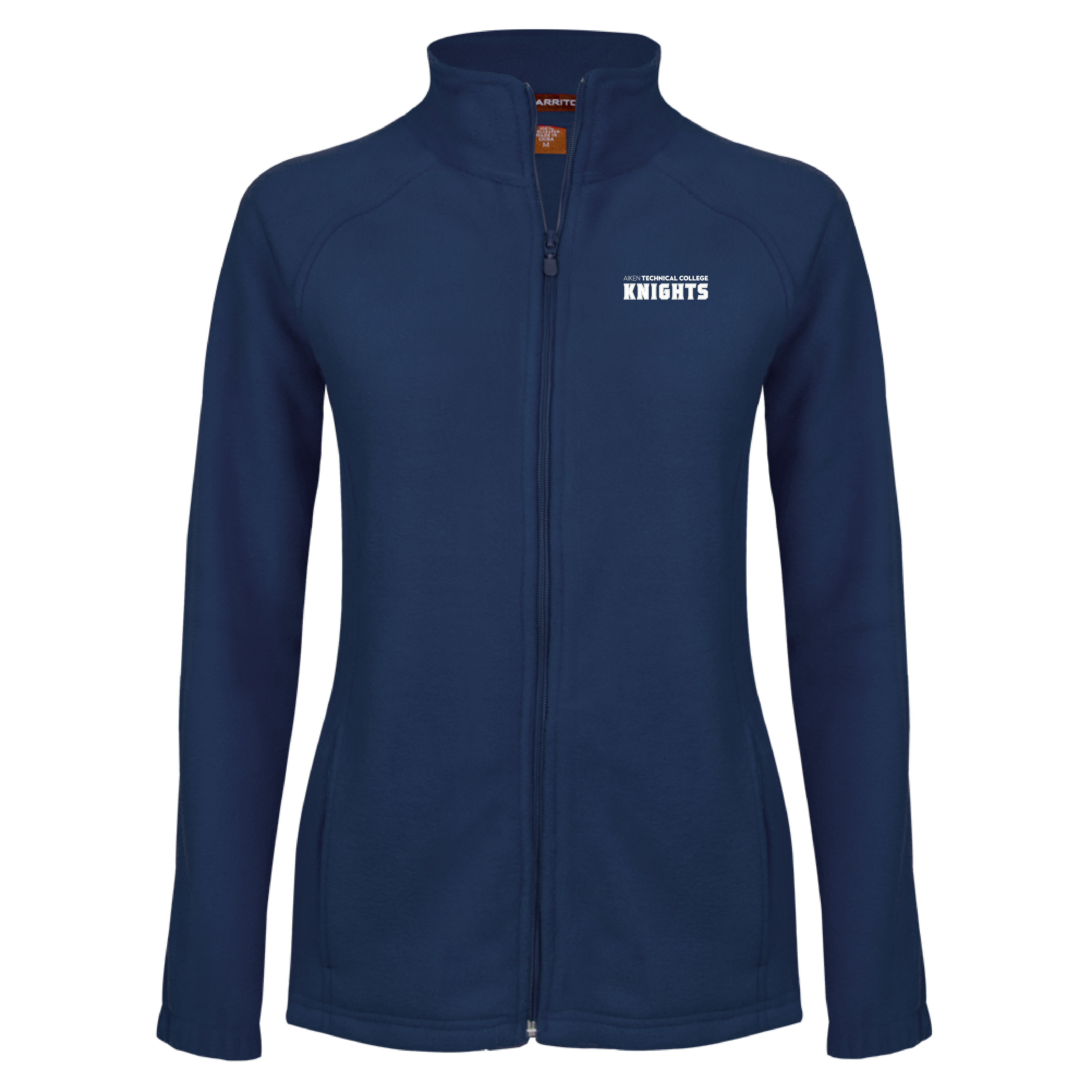Aiken Technical Womens Navy Fleece Full Zip Jacket Aiken TC Knights Wordmark