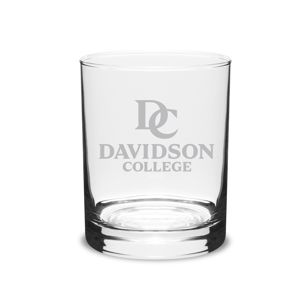 Davidson College Double Old Fashion Glass