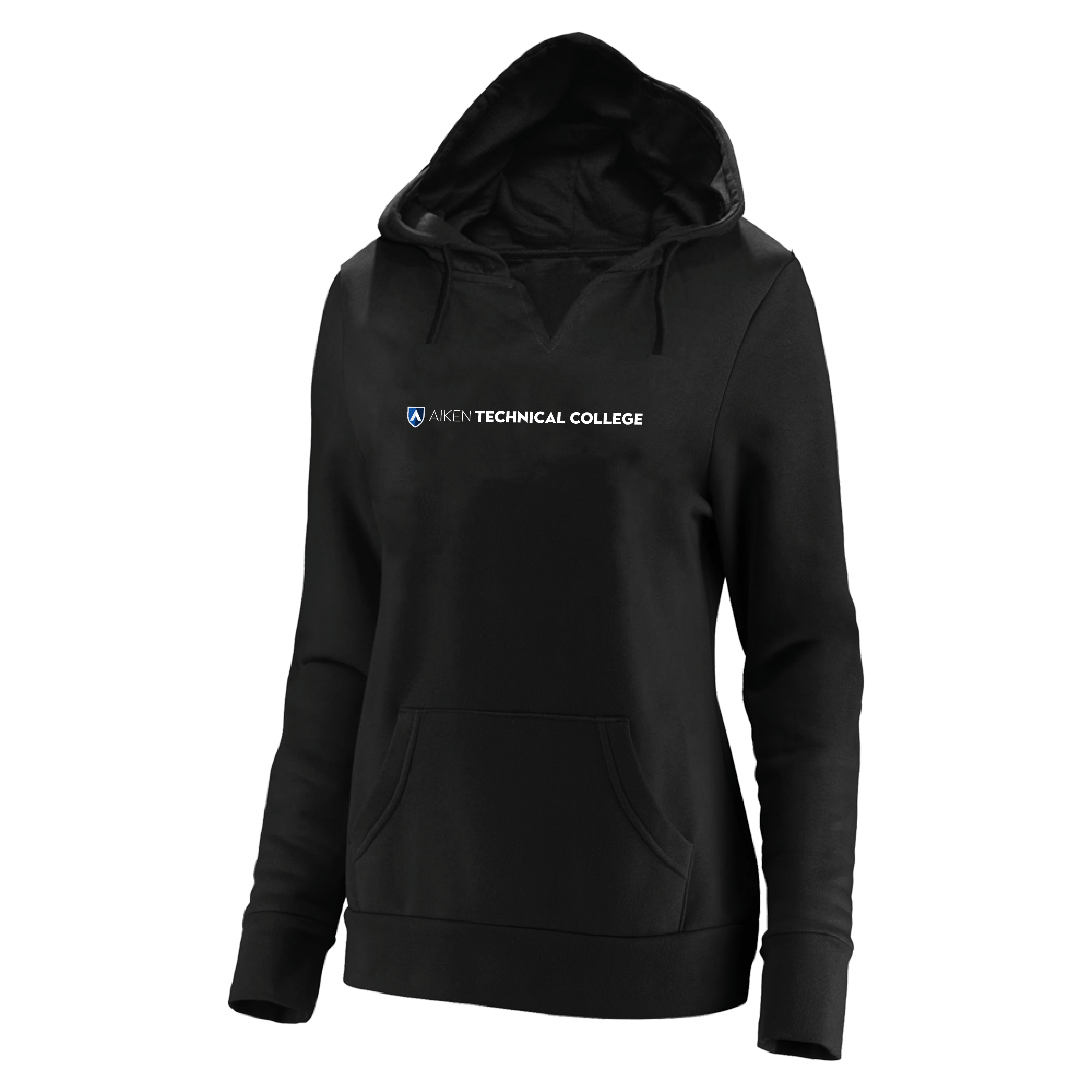 Aiken Technical Womens Plus Black Hoodie Aiken Technical College Primary Mark Flat