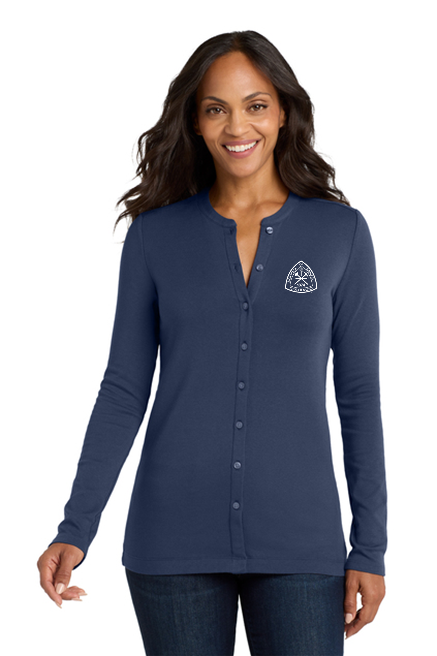 Colorado School of Mines Stretch Button-Front Cardigan