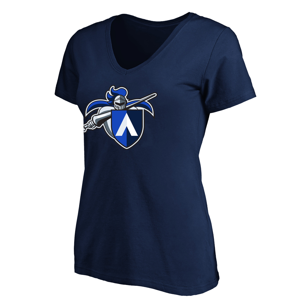 Aiken Technical Womens Plus Navy V Neck T Shirt Aiken Tech Knight