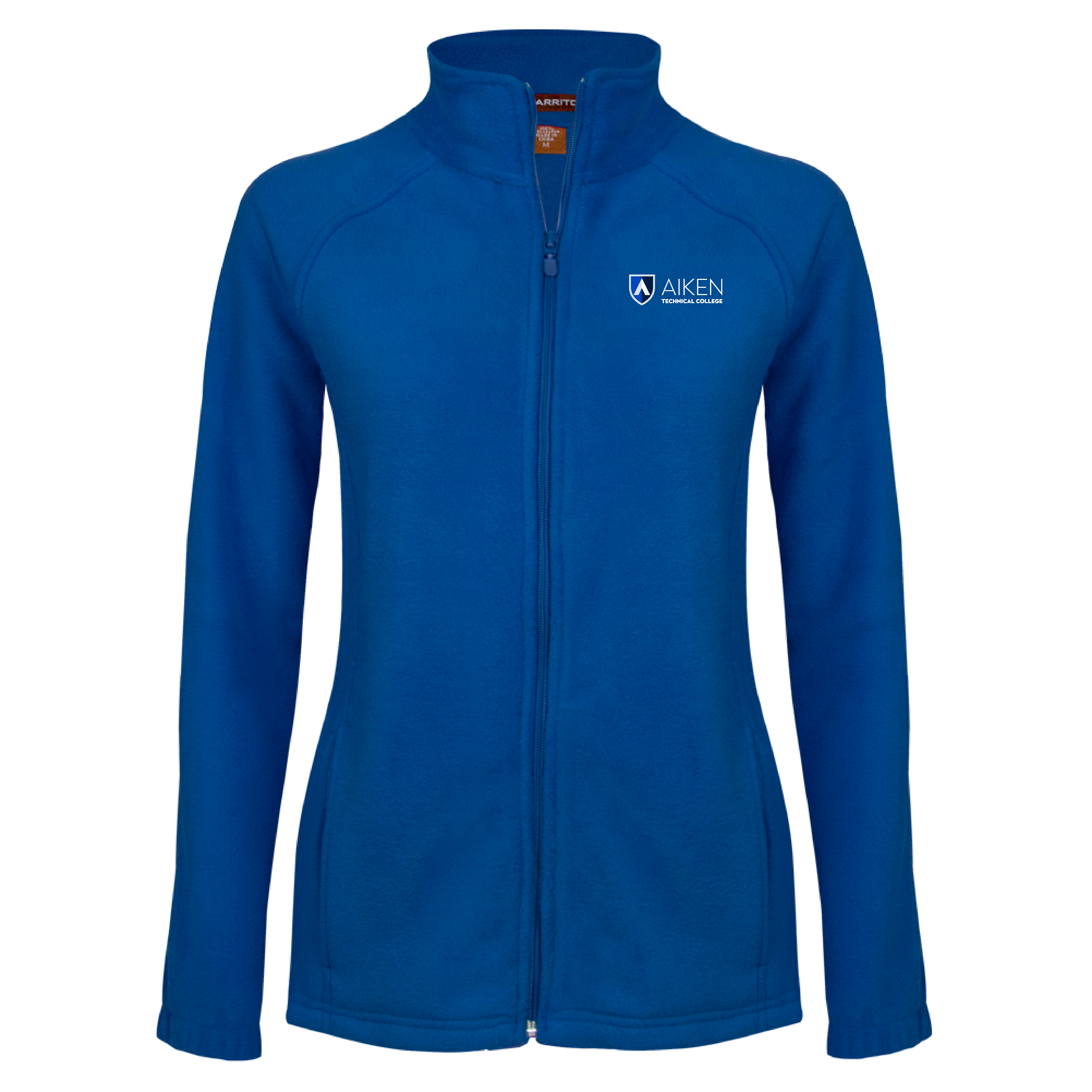 Aiken Technical Womens Royal Fleece Full Zip Jacket Aiken Technical College Primary Mark Stacked