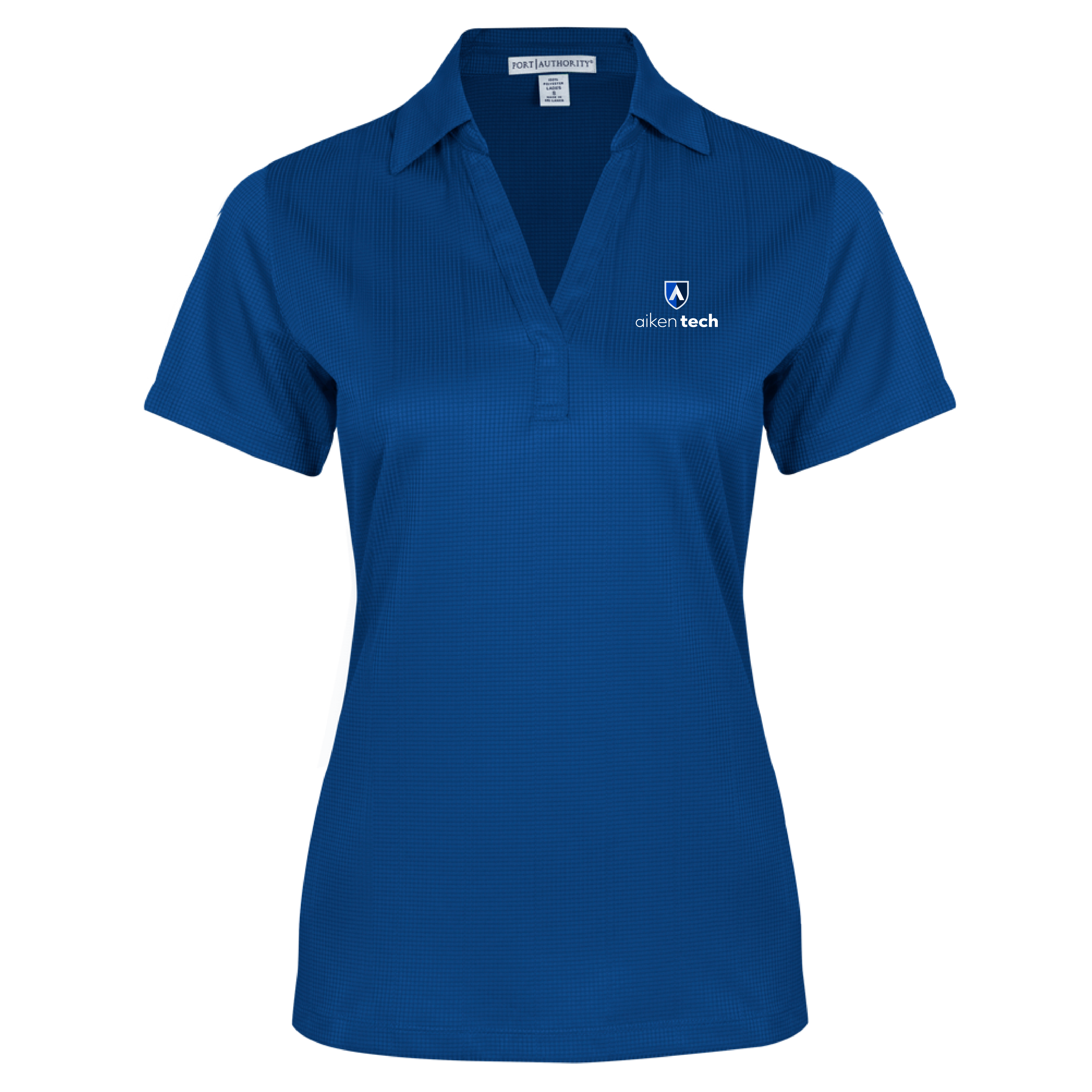 Aiken Technical Womens Royal Performance Fine Jacquard Polo ATC Secondary Mark Stacked