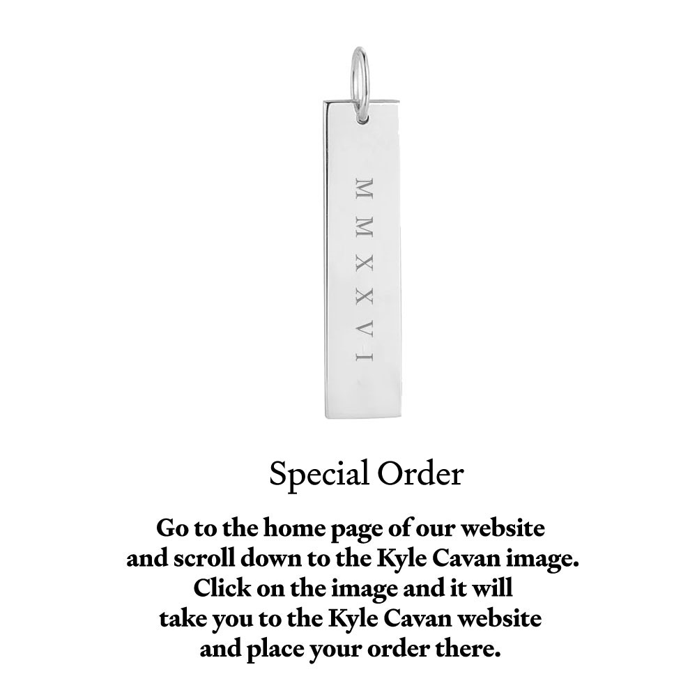 Kyle Cavan Sterling Silver MMXXVI 2026 Vertical Layering Bar