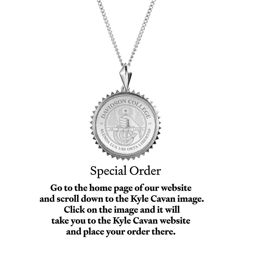 Davidson Seal Sterling Silver Sunburst Pendant