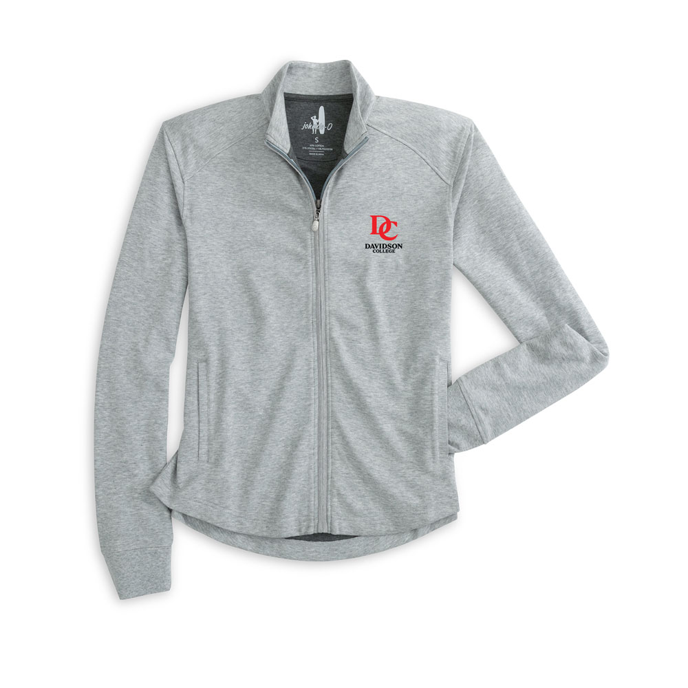 Women's Johnnie-O Light Grey Tomi Full Zip Jacket