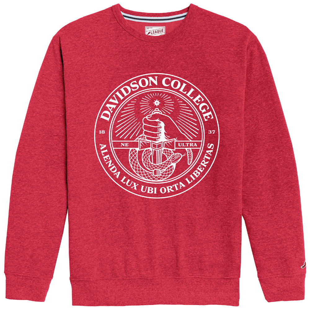 League Heritage Classic Red Crew With Davidson College Seal