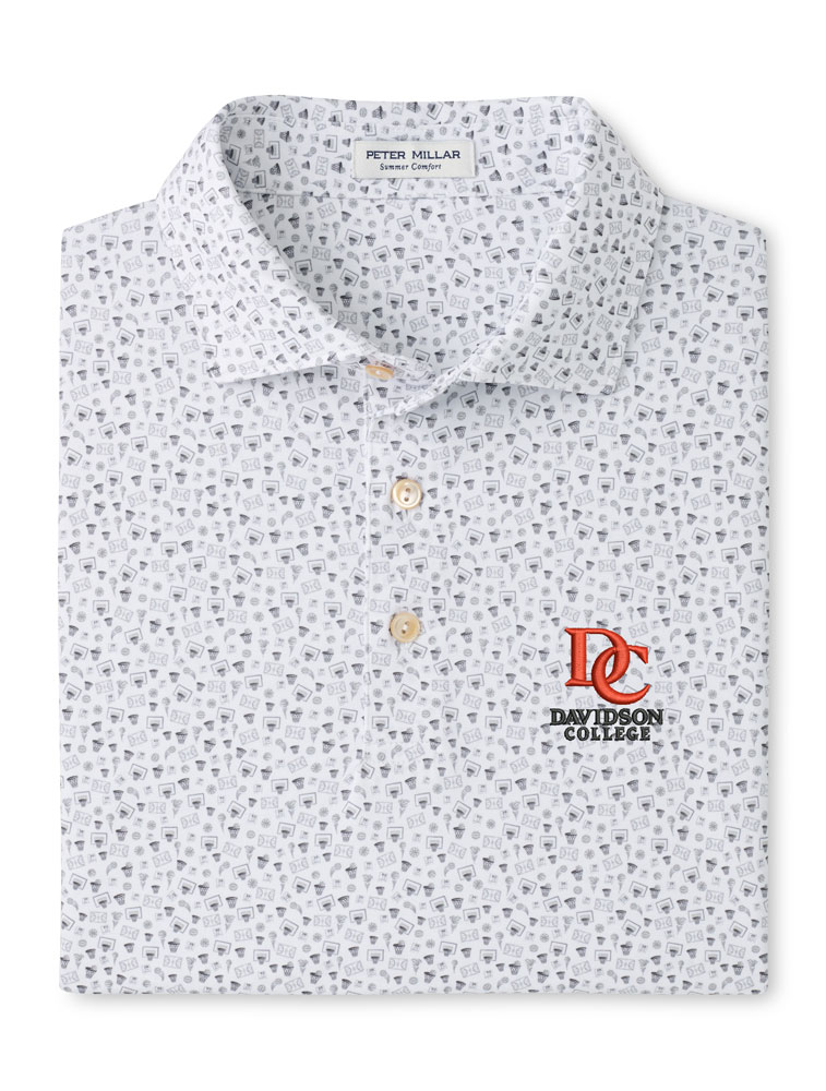 Peter Millar White Buzzer Beater Performance Jersey Polo
