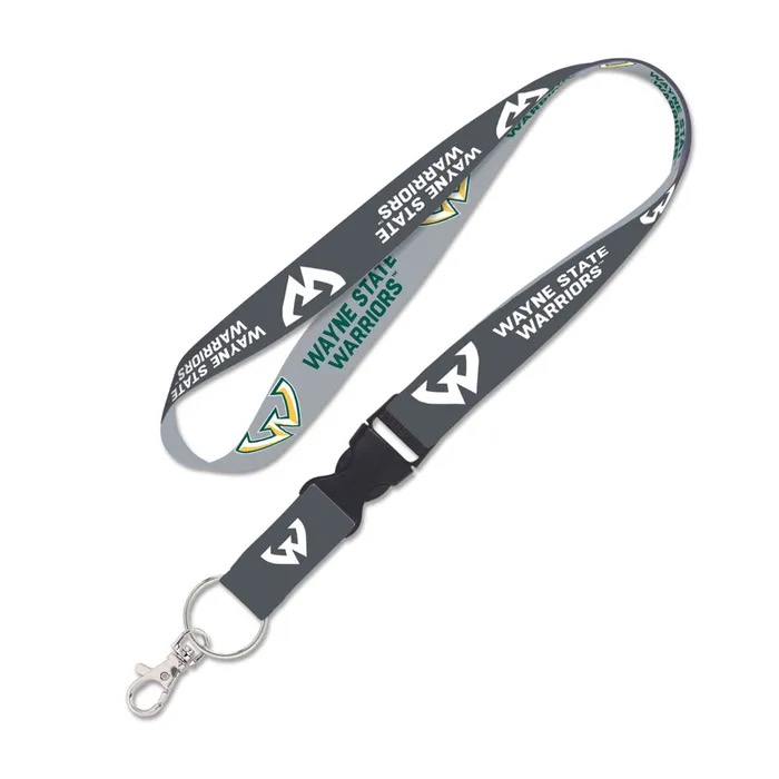 Wayne State Warriors Logo Lanyard with Detachable Buckle