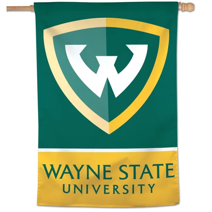 Wayne State Warriors Vertical Flag 28in.x40in.