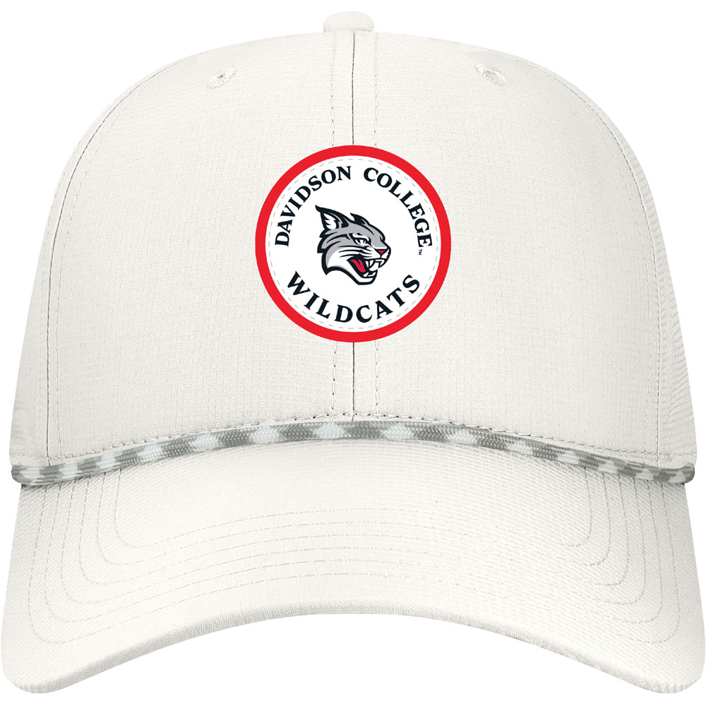 Davidson College Wildcats White/Neutral Grey With White Camo Rope Ripper Hat