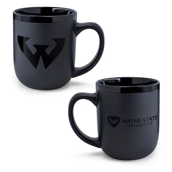 WSU Wordmark Logo Tonal 17oz Ceramic Mug
