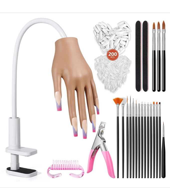 Practice Hand for Acrylic Nails