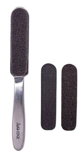 Stainless Steel Foot File with 40 Replacement Pads by Satin Edge