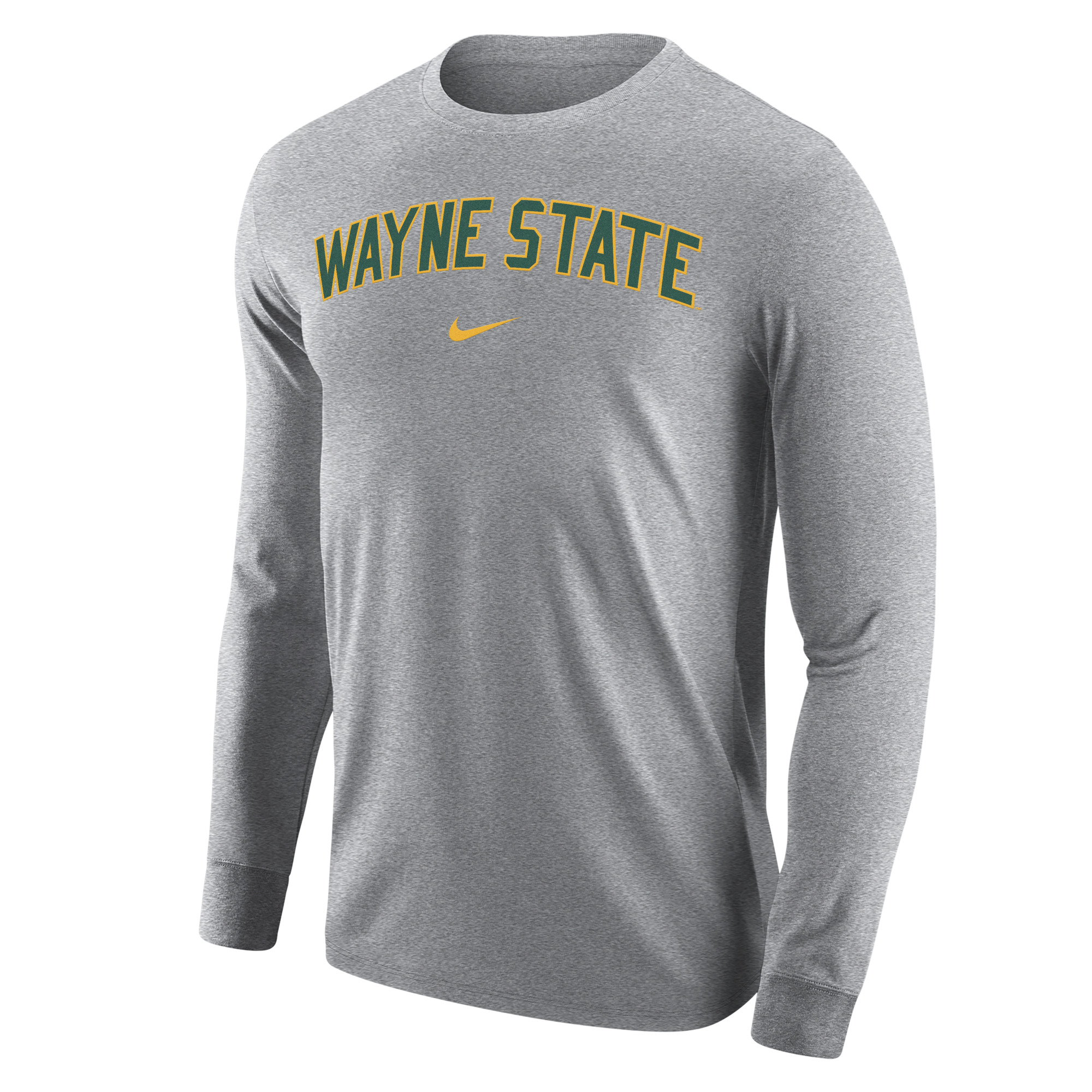 Wayne State Arch Nike Core Cotton Long Sleeve Shirt