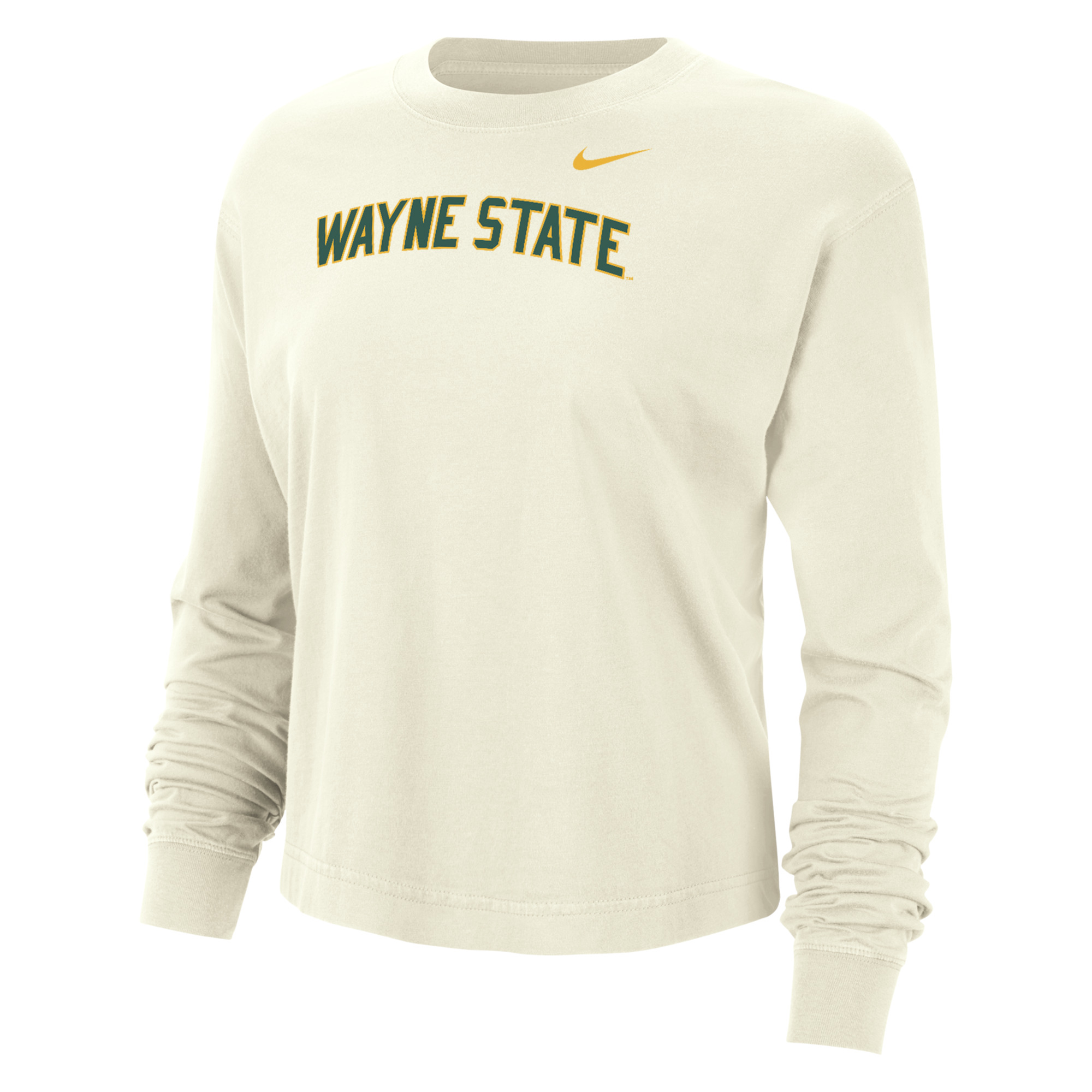 Wayne State Arch Nike Women's Boxy Long Sleeve Shirt