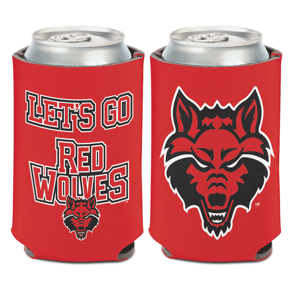 Let's Go Red Wolves Can Cooler