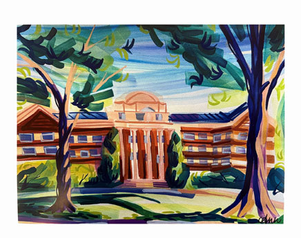 Davidson College Chambers Building Post Card