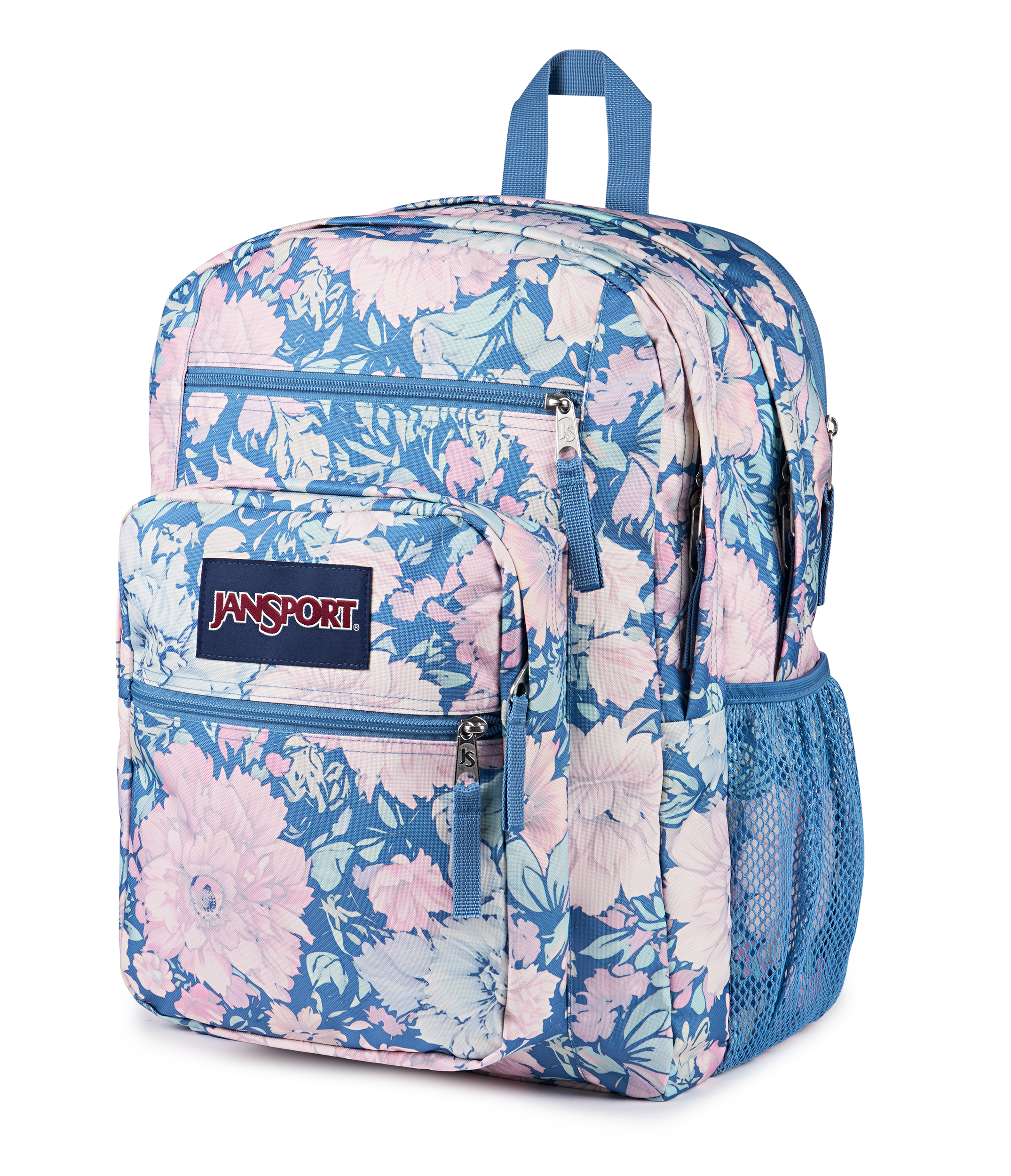 Big Student Backpack- Faded Tapestry Elemental Blue