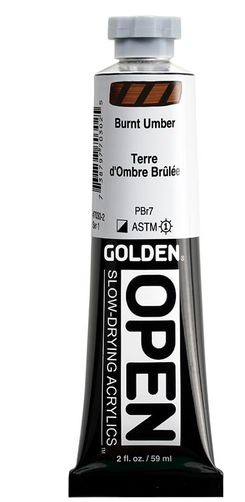 GOLDEN OPEN Slow-Drying Acrylic Paint-Burnt Umber