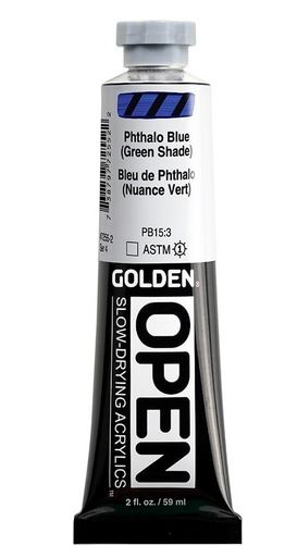 GOLDEN OPEN Slow-Drying Acrylic Paint-PHTHALO BLUE