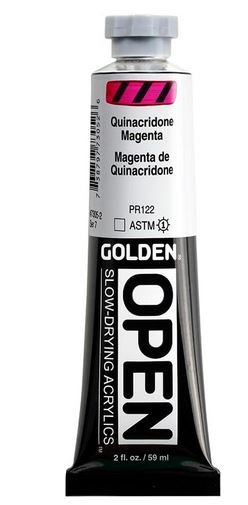 GOLDEN OPEN Slow-Drying Acrylic Paint-Quin Magenta