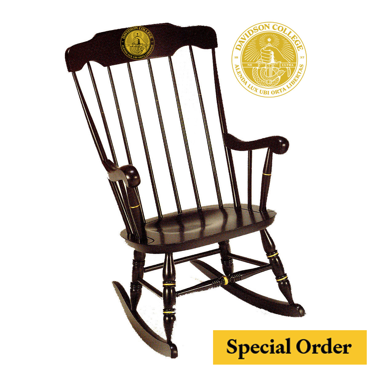 Boston All Black Rocking Chair