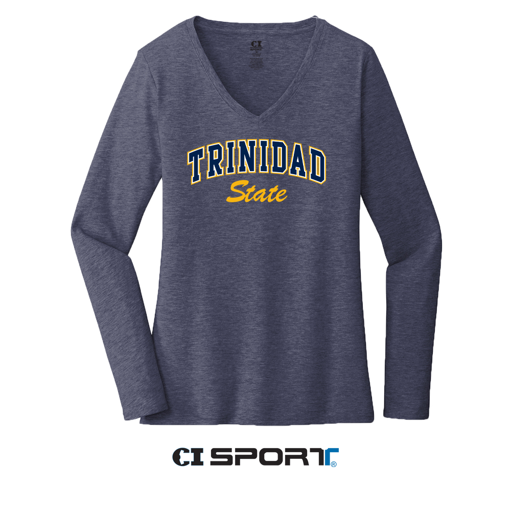Trinidad State Ladies Long Sleeve V-Neck T-Shirt
