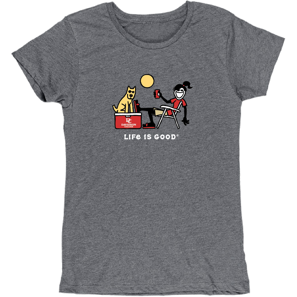 Women's Life Is Good Heather Grey Tee