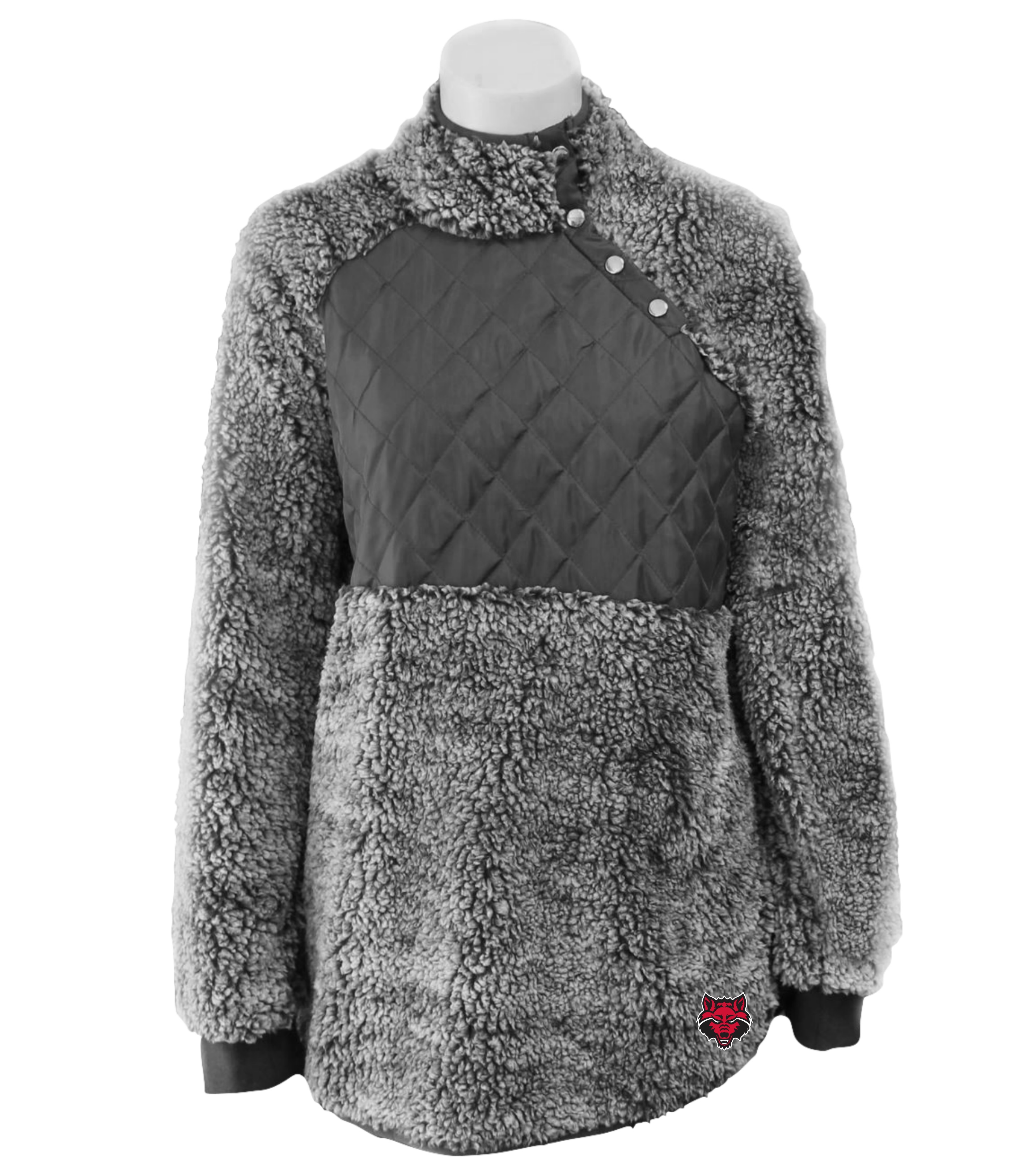 Arkansas State Heathered Sherpa Pull Over