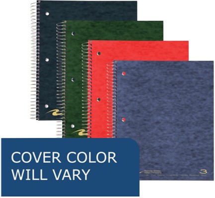 3 Subject Spiral Notebook