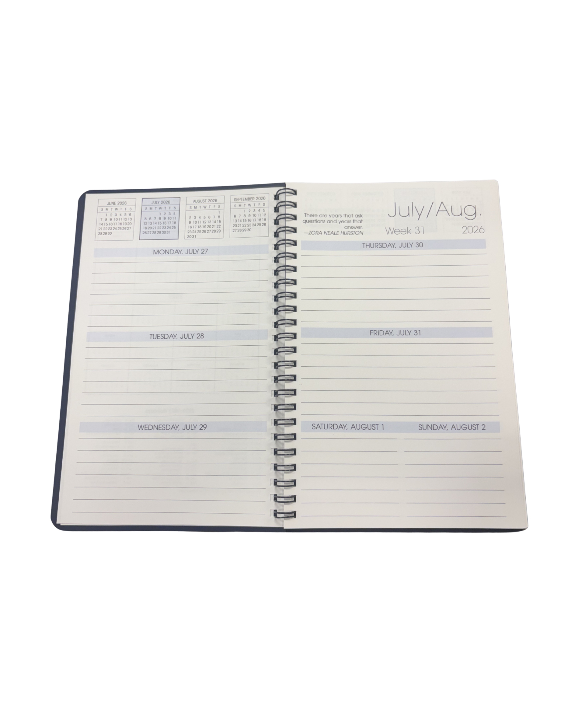 26/27 Spiral Bound Weekly Academic Planner